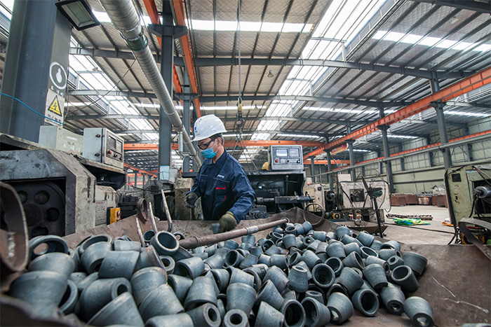 天津网架配件-锥头加工车间